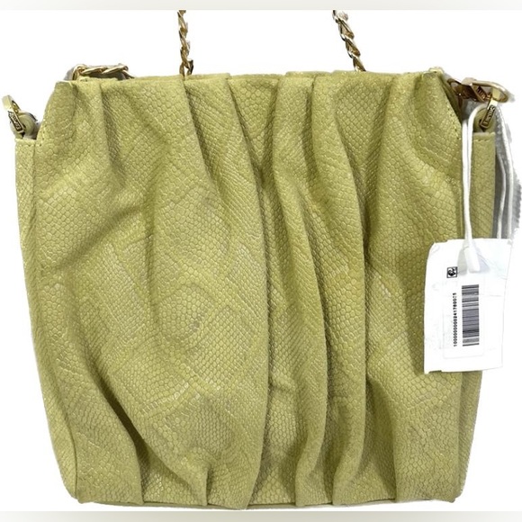 Elleme Vague Pleated Snakeskin Embossed Leather SHLDR Bag.Missing Original Strap - Picture 5 of 15